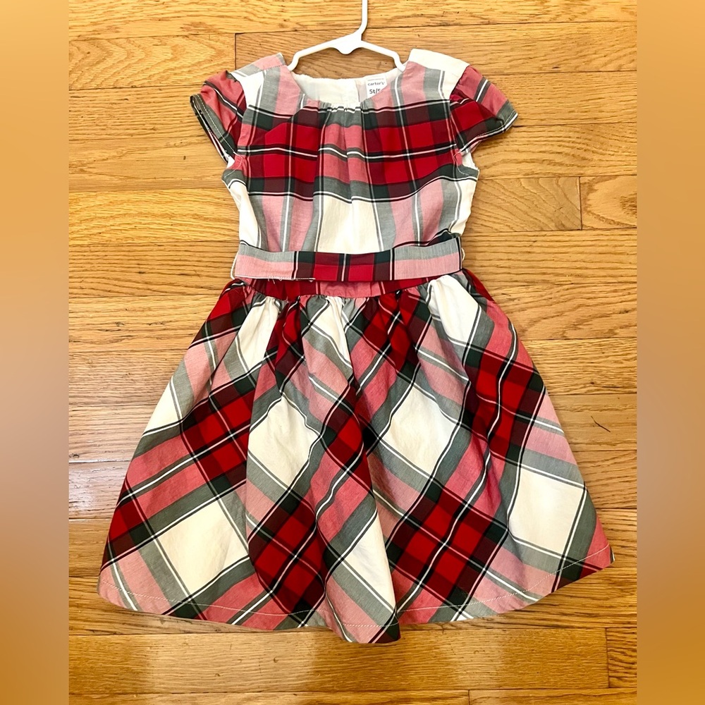 Carter's Red and Pink Plaid Kids Dress